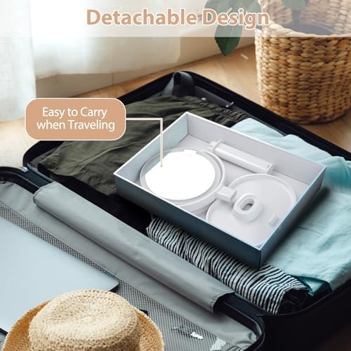Lighted Makeup Mirror with 1X10X Magnification