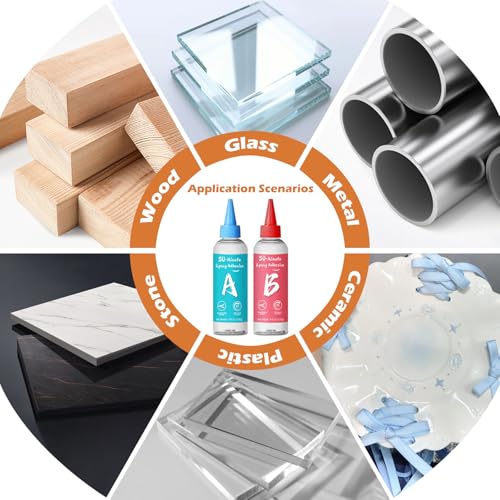 Fast-Setting Long-Lasting Epoxy Adhesive - 250ml 2-Part 30-Minute Cure