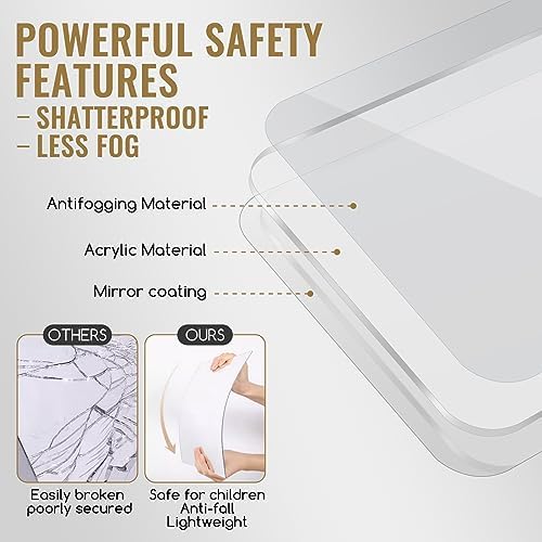 Fog-Free Shave Mirror with Storage Caddy 1182x87