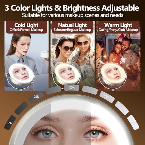 Stylish Large Rechargeable Makeup Mirror with 86 Precision
