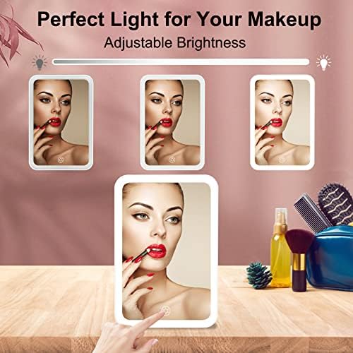 Travel-Friendly Makeup Mirror with 72 LED Lights and Touch Screen