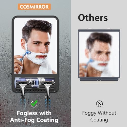 COSMIRROR Shaving Mirror with Razor Storage
