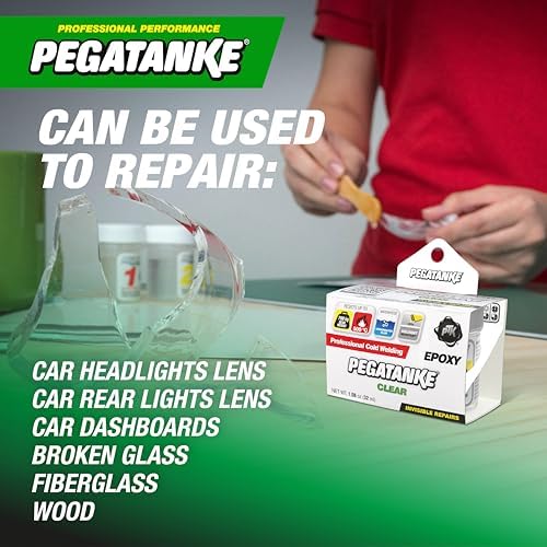 Pegatanke Transparent Epoxy adhesive for MetalGlass