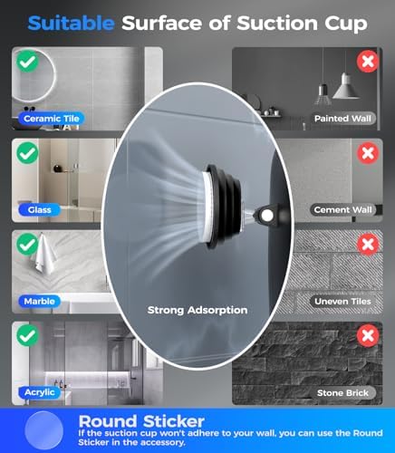 Heated Bright Fogless Shower Mirror for Grooming in Style