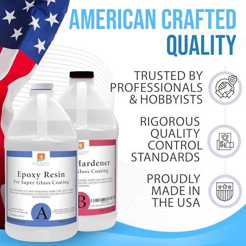 East Coast Resin 2 Gallon Epoxy Resin Kit for Home Commercial Use