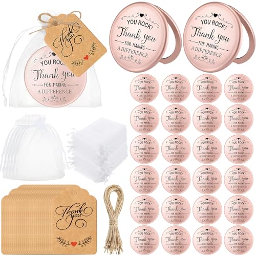 SOAOO 24 Compact Inspirational Mirrors Bulk Set Perfect for Gifting