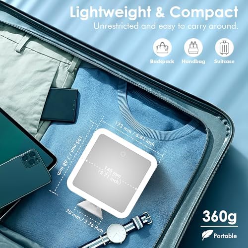 Glimmerx 10X Magnifying Lighted Makeup Mirror - Lighted Vanity Mirror