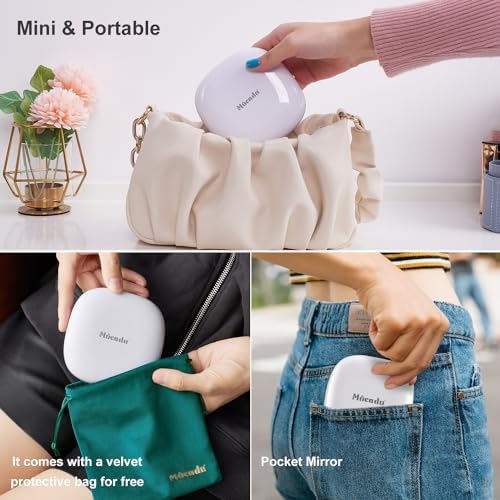 Small LED Magnifying Mirror with 1X10X Portable