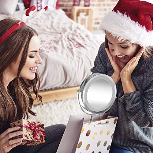 Womens 10x Magnifying Makeup Mirror with LED Lights