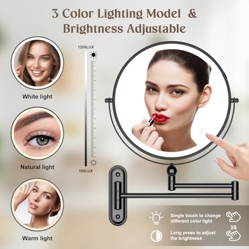 9-Inch Wall-Mounted Makeup Mirror