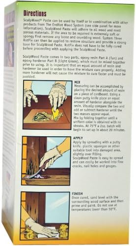 System Three SculpWood Paste Wood Epoxy Filler 1 Quart Kit Premium Wood Repair