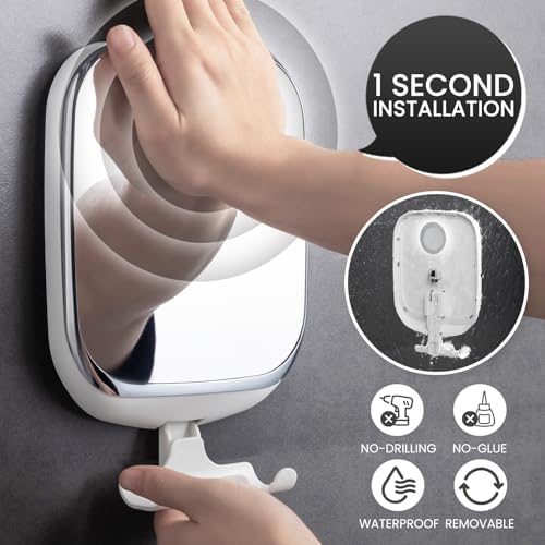 TAILI shower mirror anti-fog waterproof razor holder easy install