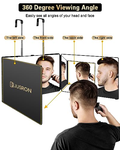 JUSRON 360 Viewing Angle Self Hair Cutting Mirror