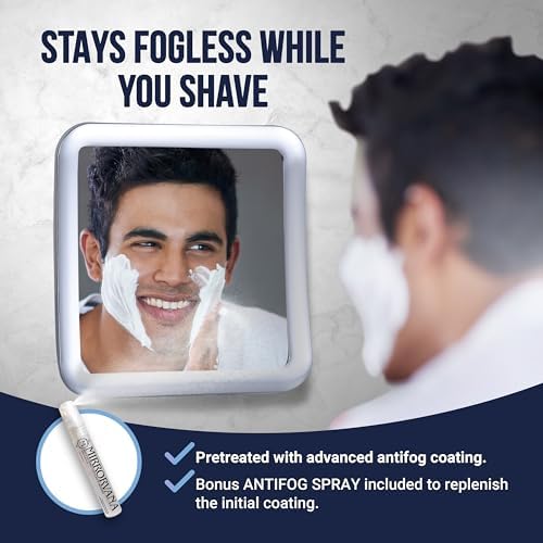 MirrorVana Travel Shower Mirror compact anti-fog perfect for travel