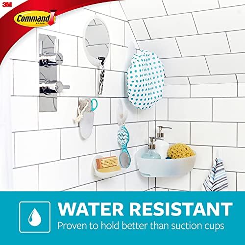 Command Fog-Resistant Mirror with 2-Water-Resistant Strips Damage-Free Organizations