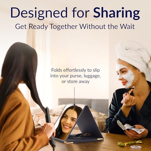 Reflectigo 3-Way Folding Travel Makeup Mirror