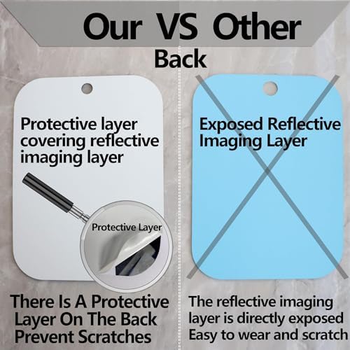 2-Piece Shatterproof Shower Mirrors