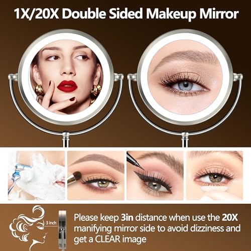 Stylish Large Rechargeable Makeup Mirror with 86 Precision