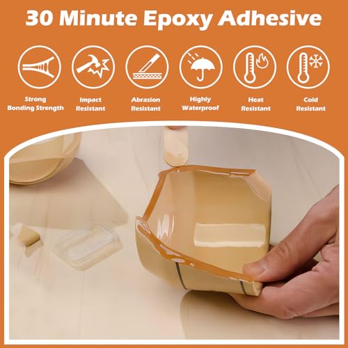 Fast-Setting Long-Lasting Epoxy Adhesive - 250ml 2-Part 30-Minute Cure