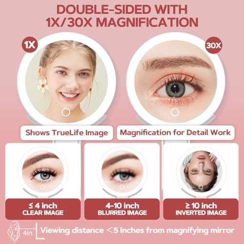 MIYADIVA 30X Magnifying Makeup Mirror