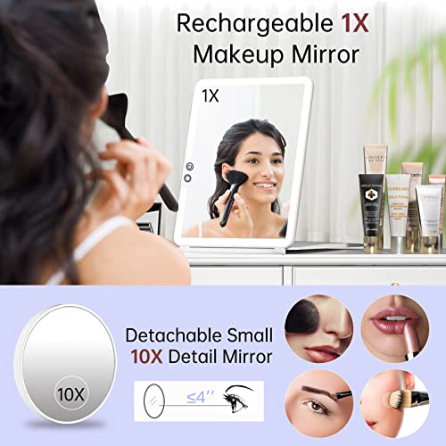 FUNTOUCH 10x75 Portable Travel Makeup Mirror