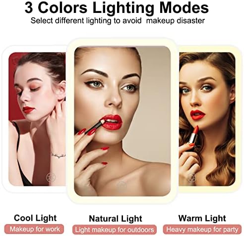 Travel-Friendly Makeup Mirror with 72 LED Lights and Touch Screen