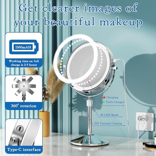 Niuphia Vanity Mirror with Lights 7