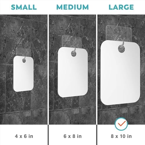 HoneyBull Flat Shower Mirror with Razor Holder
