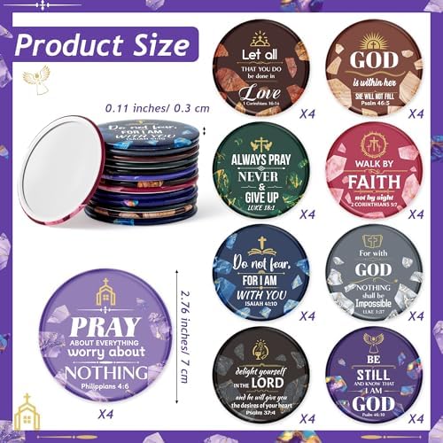 Mquared marble pattern Bible verse mini mirror set 36pcs