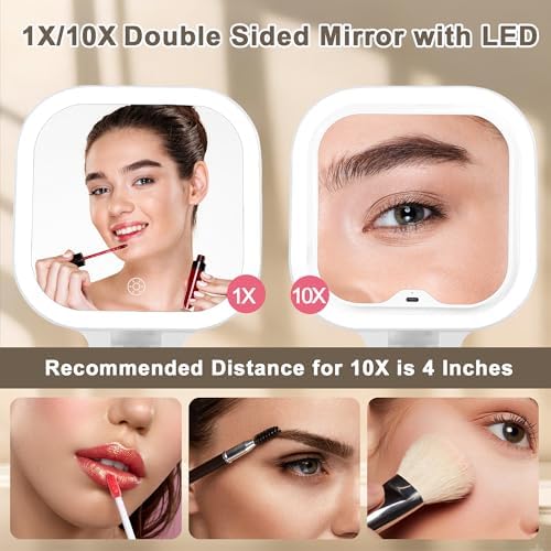 Wayleeos Travel Makeup Mirror with Lights
