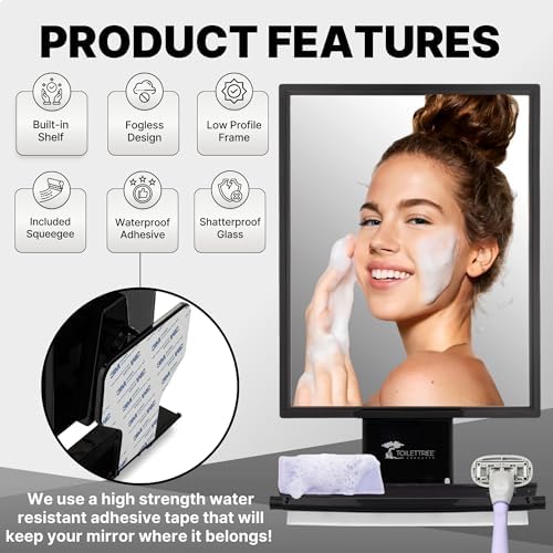ToiletTree Adjustable vagrancy-Free Shower Mirror