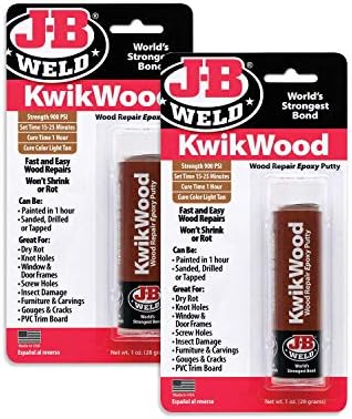 KwikWood Epoxy Putty Stick 1 oz - 2 Pack