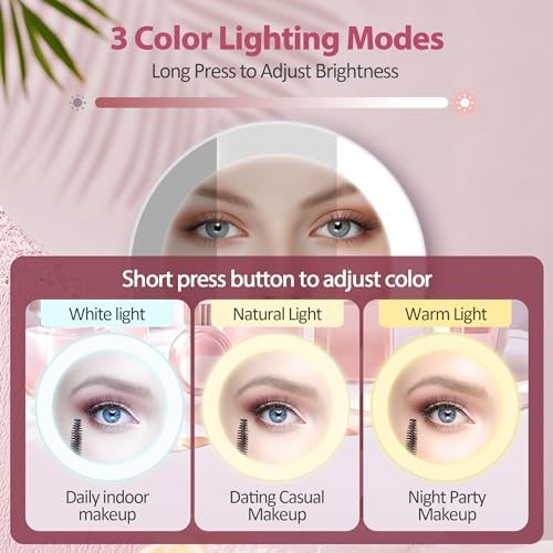 B Beauty Planet Rechargeable Compact Makeup Mirror with Light