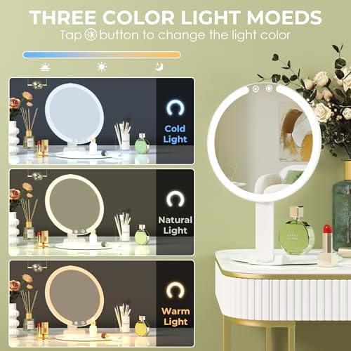 Sucedey Makeup Mirror with Lights - Travel-friendly Vanity Mirror