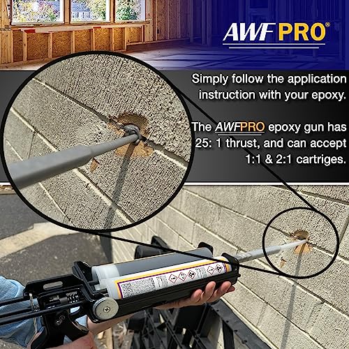 Professional Epoxy for Concrete Threaded Rods - 251 Dual cartridge Caulking Gun